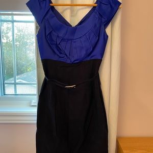 Le château royal blue knee length dress